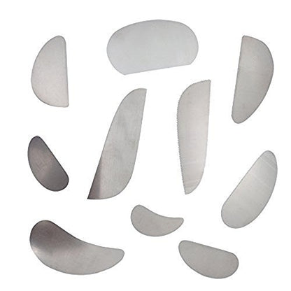 COMIART Clay Sculpture Pottery Molding Ceramics Sharp Steel Cutter Tools Scraper Crafts Pack of 10