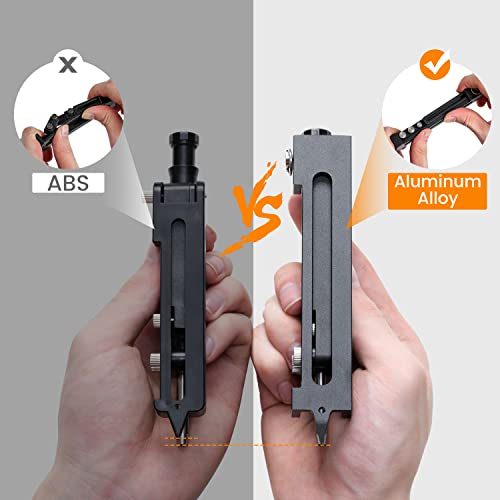 Saker Multi-function Scribing Tool- Construction Pencil- Aluminum Alloy Scribe Tool with Deep Hole Pencil,DIY Woodworking Scribe Gauge Scriber Line Maker Measuring Tool,Gifts For Men(5.5Inch BLACK)