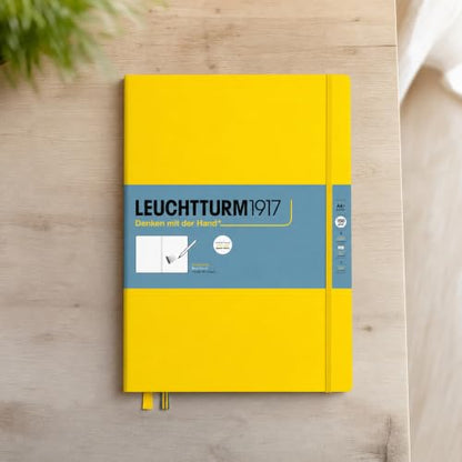 Leuchtturm1917 - Master A4 Hardcover Sketchbook (Lemon) - 112 Pages of 150g/m² Paper - color: Lemon, size: Master (A4+)