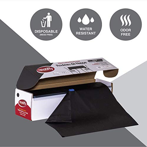 Neatiffy Disposable Plastic Tablecloth Roll | Indoor/Outdoor Table Cloth | Table Cover for Rectangle, Square, Round Tables | Picnic, Party, Banquet, Birthday, Wedding - 54 in x 108 ft - Black - color: Black