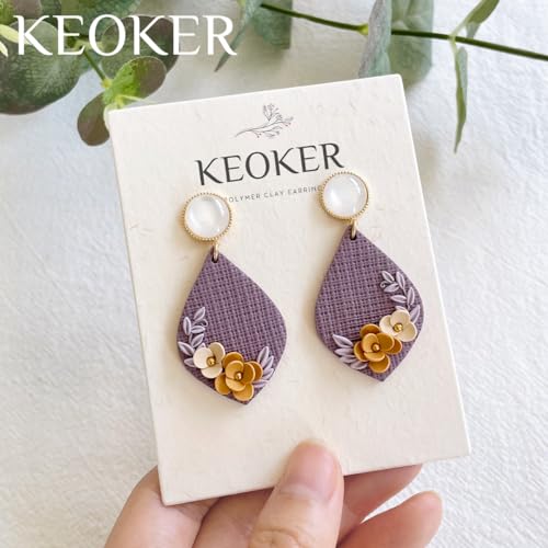 KEOKER Texture Roller for Polymer Clay, Polymer Clay Roller for Making Earrings, Polymer Clay Texture Roller, Like Polymer Clay Texture Sheets, Great Work with Polymer Clay Cutters (Wool Fabric) - color: Wool Fabric