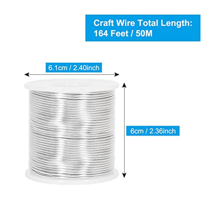 Tenn Well 164ft 15 Gauge 1.5mm Aluminum Wire Bendable for Jewelry - color: Sliver, size: 15 Gauge