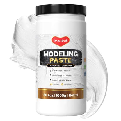 Smallbudi Thick Modeling Paste 1142 ml / 56.4oz for Acrylic Painting - size: 1142 ml
