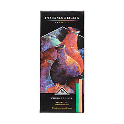 Prismacolor 27049 Premier NuPastel Firm Pastel Color Sticks, 24-Count