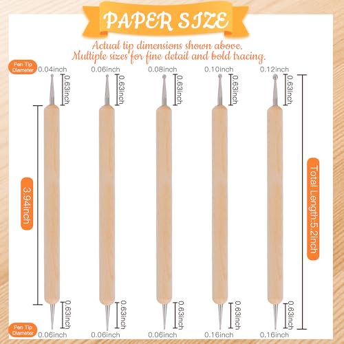 240 Sheets Carbon Paper for Tracing, A4 (8.3 x 11.7 Inch), Black | Graphite Transfer Paper, No-Smudge, 5 Embossing Stylus, For Wood, Fabric, Canvas, DIY Craft