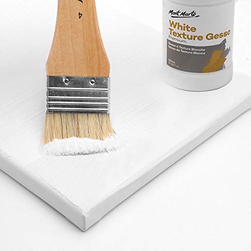 Mont Marte Premium White Texture Gesso 8.45oz (250ml), Suitable for Acrylic Paint, Oil Paint, Color Pencils, Pastels, Graphite and Charcoal - size: 8.5 Fl Oz (Pack of 1)