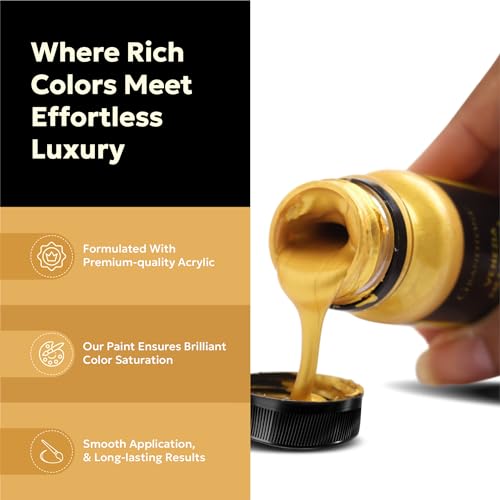 GRANOTONE Metallic Gold Acrylic Paint 1.69 fl oz 50 ml