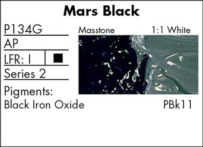 Grumbacher Pre-Tested Oil Paint, 37ml/1.25 Ounce, Mars Black (P134G) - color: Mars Black, size: 1.25 Ounce (Pack of 1)