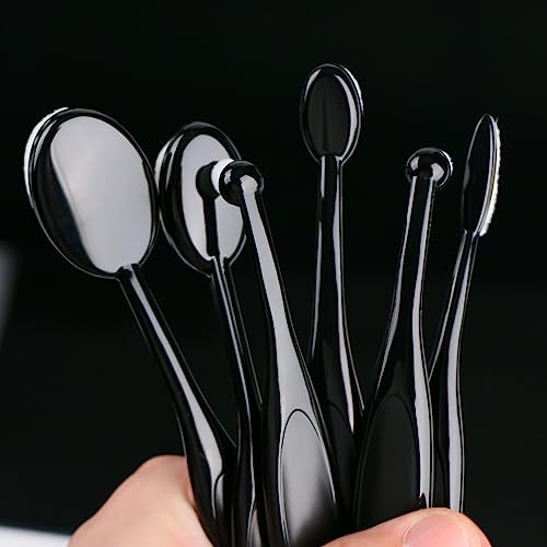 UNIMEIX 6 Pack Blending Brush for Card Making Crafting Ink Blender Brushes Set Tool Paper Background Brush Drawing - color: White, size: 6 Pack Brush with round holder