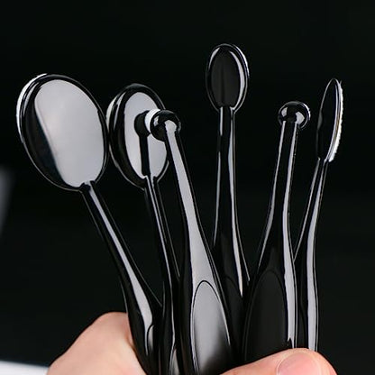 UNIMEIX 6 Pack Blending Brush for Card Making Crafting Ink Blender Brushes Set Tool Paper Background Brush Drawing - color: White, size: 6 Pack Brush with round holder