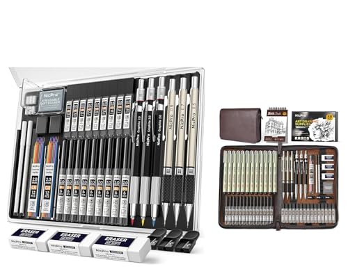 Nicpro 58 PCS Art Drawing Supplies Kit 35PCS Art Mechanical Pencil Set