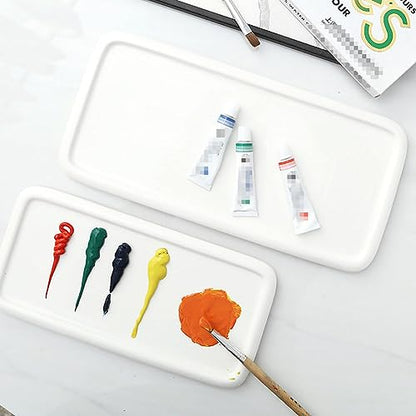 Ceramic Mixing Tray Watercolor Art Palette White Paint Palette Oil Painting Tray Studio Painting Palette Artist Paint Tray