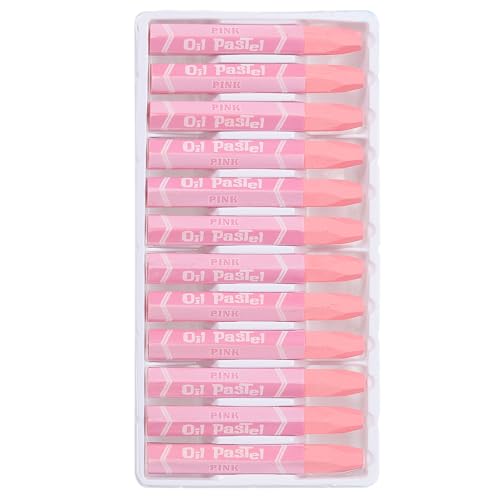 PATIKIL Pink Oil Pastels, 12Pcs Soft Oil Crayons Vibrant and Creamy Pastels Stick Art Supplies for Art Painting Drawing Blending Graffiti for Artists Beginners - color: Pink