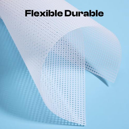 Caydo 2 Pieces 7 Count Plastic Mesh Canvas Sheets for Embroidery | for Acrylic Yarn Crafting, Knit Crochet Projects and Make Aquarium Dividers (10.5 X 13.5 Inch) - color: Clear White - 2pcs