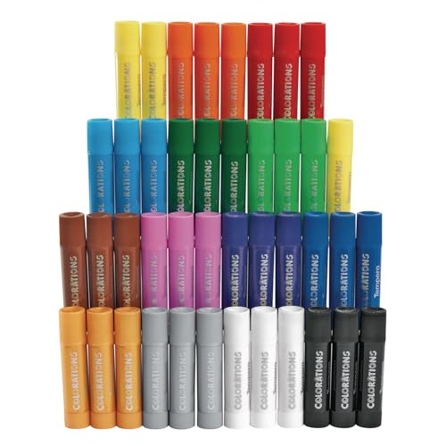 Colorations Tempera Paint Sticks, 42 Sticks, 14 Colors, Ages 3+, PreK+ - style: Variety Set, 42PK