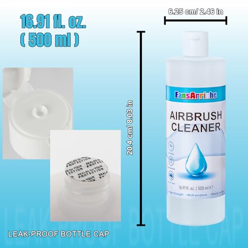 FansArriche Airbrush Cleaner, 16.91 fl oz Air Brush Cleaning Solution - size: 16.91 Fl Oz (Pack of 1)