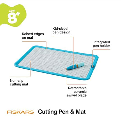 Fiskars Kids Cutting Pen with Foldable Non-Slip Mat - style: Cutting Pen & Mat