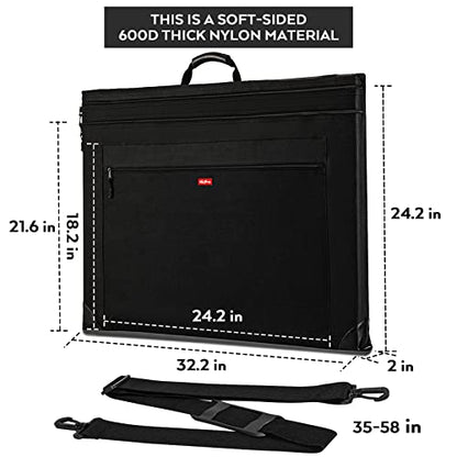 Nicpro Light Weight Art Portfolio Bag, 23" x 31" Art Canvas Portfolio Case - size: 23 x 31 inches