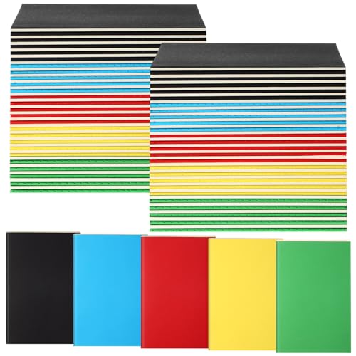Mimorou 100 Pcs A5 Journals Notebooks Bulk,Multicolor,Lined - color: Multicolor, style: Lined