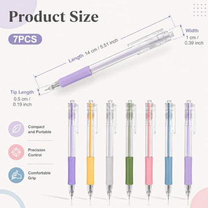 7Pcs Craft Paper Knife Pen, Knife Pen Craft Cutting Tools Art Cutting Tools Utility Knifves Paper Cutter Retractable Precision Papers Cutting Tool for DIY Kit Scrapbooking Drawing Crafting