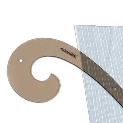 KEARING 9"(23CM) Classic Acrylic French Curve Ruler Vary Form Curve Clear Hip Measuring Curve Ruler for Sewing Fashion Pattern Making Dressing Making, Design Supplies - style: PM6012(9")