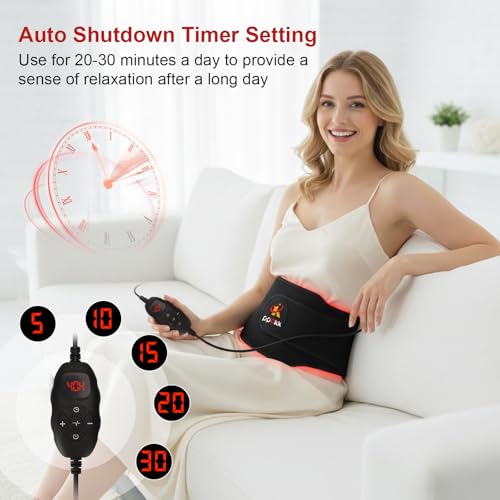 Red Light Therapy for Body,120 LEDs Infrared Light Therapy Wrap Belt for Waist,Upgraded 3 in 1 Led Beads,660nm Red Light &850nm Near Infrared Light Device for Back with Timer - size: 120LEDS