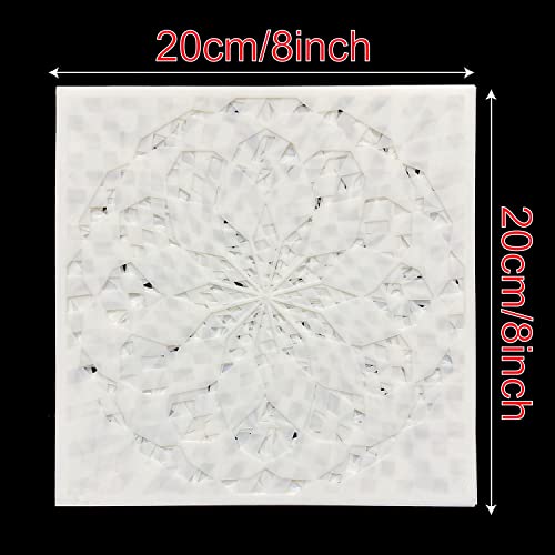 32 Pack Geometric Stencils 8 x 8 Inch Painting Templates Mandala Stencil for Scrapbooking Cookie Tile Furniture Wall Floor Decor Craft Drawing Tracing DIY Art Supplies - size: 8inch-1