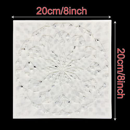 32 Pack Geometric Stencils 8 x 8 Inch Painting Templates Mandala Stencil for Scrapbooking Cookie Tile Furniture Wall Floor Decor Craft Drawing Tracing DIY Art Supplies - size: 8inch-1