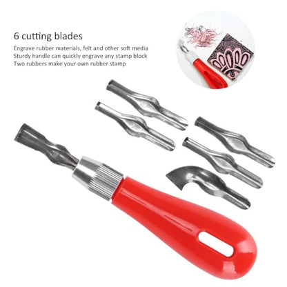 Anu Limen Rubber Carving Kit Block Stamp Making Set Printmaking Printing Art Craft with Cutter Tools