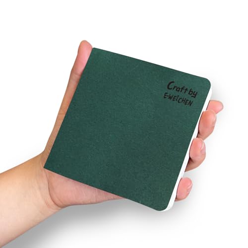 Watercolor Sketchbook 3.9x3.9 Inch 30 Sheets Mini Travel Journal Sketchbook | 140LB / 300 GSM Watercolor Paper, Fine Textured,Hot Press Art Drawing Papers for Adults,Painting,Watercolors,Dark Green - color: 3.9x3.9 inch-300gsm-fine dark green