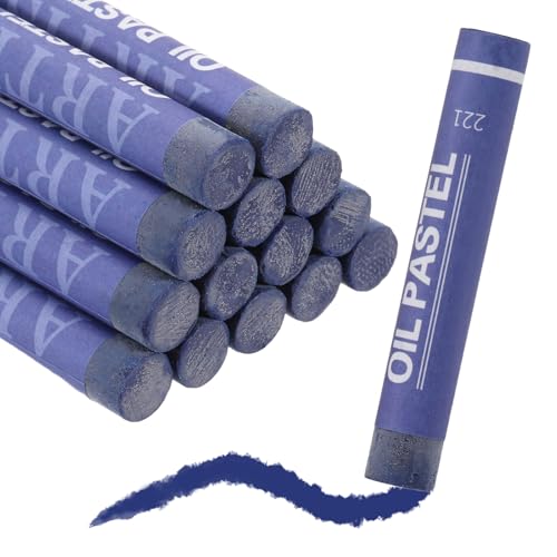 MECCANIXITY Soft Oil Pastels, Oil Pastel Crayons Vibrant Color Blendable Art Supplies for Painting Drawing Blending Painting Artists Beginners Professional(Deep Blue, Pack of 16) - color: Deep Blue
