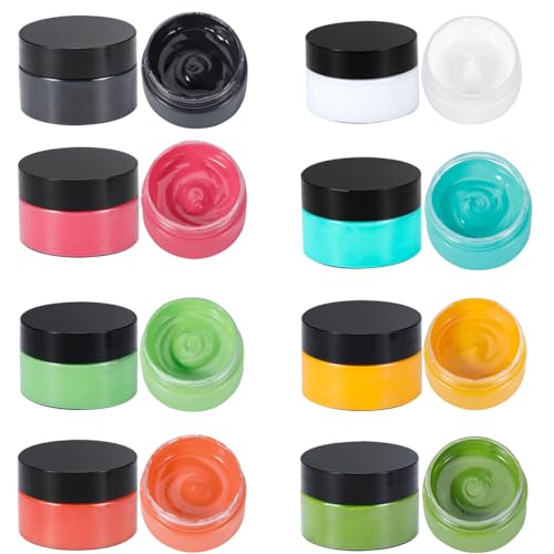 8-Color Chalk Paste Paint Set,Professional Fabric & Stencil Paint for Silk Screen Applications, Multi-Surface DIY Paint for Wood, Canvas, T-Shirt & Home Decor Projects - color: 8 Colors