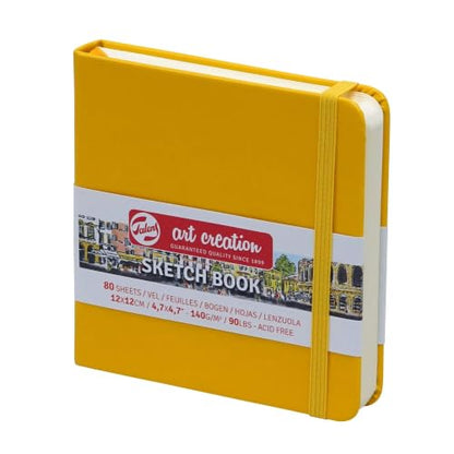 Talens Art Creation Sketchbook, Golden Yellow, 80 Sheets, 4.7 x 4.7 in - color: goldenyellow, size: 12×12cm