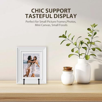 LIONWEI LIONWELI Black Decorative Plate Stand Holder Picture Frame Stand Easel Display Stand - size: 3 inch (2 pieces)