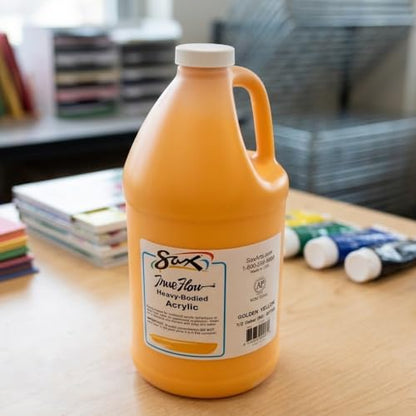 Sax True Flow Heavy Body Acrylic Paint, 1/2 Gallon, Golden Yellow - 439274 - color: Golden Yellow