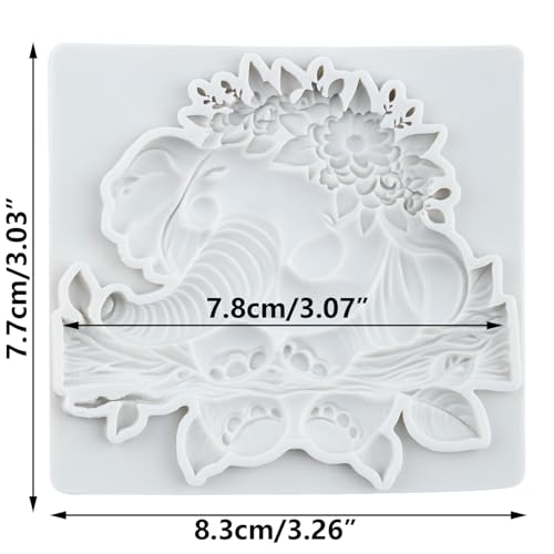 Elephant Silicone Mold Elephant Head Polymer Clay Molds - color: Style ZD