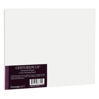 Centurion All-Media Primed Linen Panels - 6x6 3 Pack - 11oz Universal Primed Canvas Boards for Painting, Mounted on MDF Wood, Non-Warping, Ideal for Artists, Professionals, and Painters - size: 6"x6"