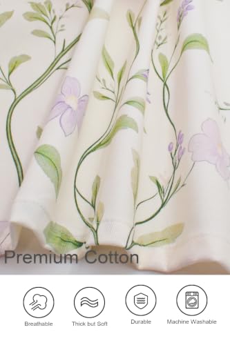 Nanxson Pottery Apron Split Leg with 3 Pockets & Adjustable Buckle | cotton material,Long apron,adjustable waist tie,for Pottery Ceramic Wheel DIY Art Garden - color: Purple Flower