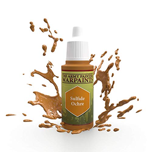 The Army Painter Sulfide Ochre Warpaint - Acrylic Non-Toxic Heavily Pigmented Water Based Paint for Tabletop Roleplaying, Boardgames, and Wargames Miniature Model Painting - color: Sulfide Ochre