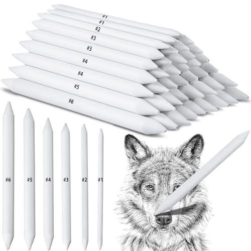 Fulmoon 288 Pcs Blending Stumps Set Paper Art Blenders for Drawing Sketch Shading Pencil Oil Pastel Blender Tools Drawing Supplies for Charcoal Graphite Pastel Ideal for Artists Students and Beginners - style: Blending Stump