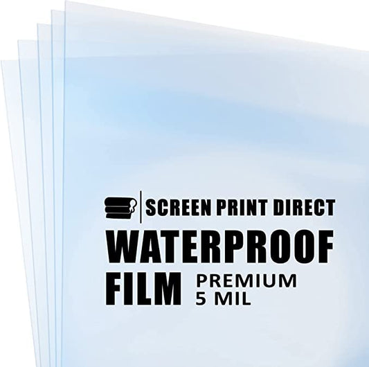 Screen Print Direct® Waterproof Inkjet Film Sheets (8.5 x 11-400 Sheets) | Transparency Film for Silk Screen Printing, Inkjet Film Sheets for Screen Printers (8.5" x 11" - 400 Sheets) - size: 8.5x11 - 400 sheets