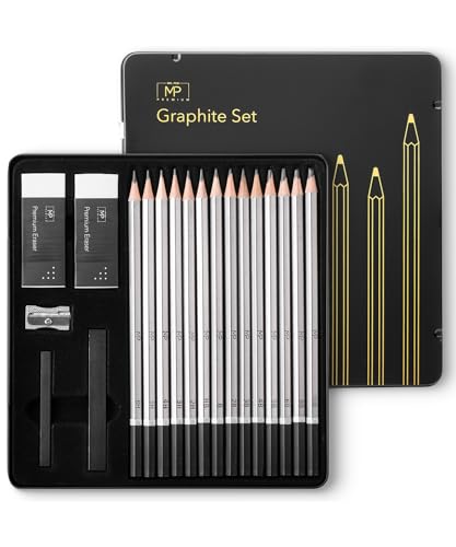 Mr. Pen- Drawing Sketching Pencil Set, 19 pcs, Graphite Pencils (10B-6H) - size: 19 pcs