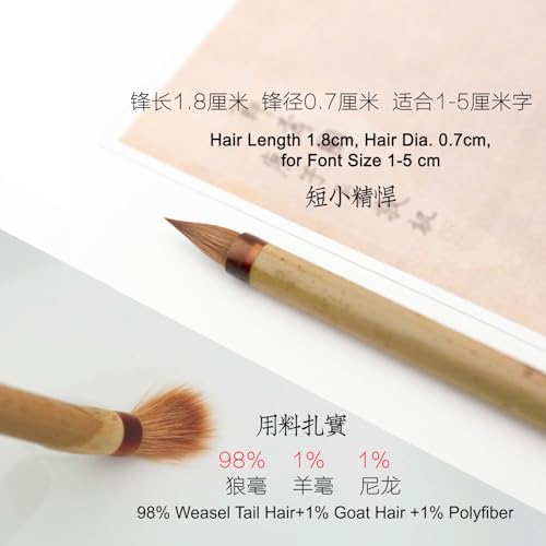 QingChang Chinese Calligraphy Brush Set - Sumi Ink Brush Pens for Small Regular, Running & Cursive Script, Japanese Kanji - 1pc - color: 0401. QingChang 1pc