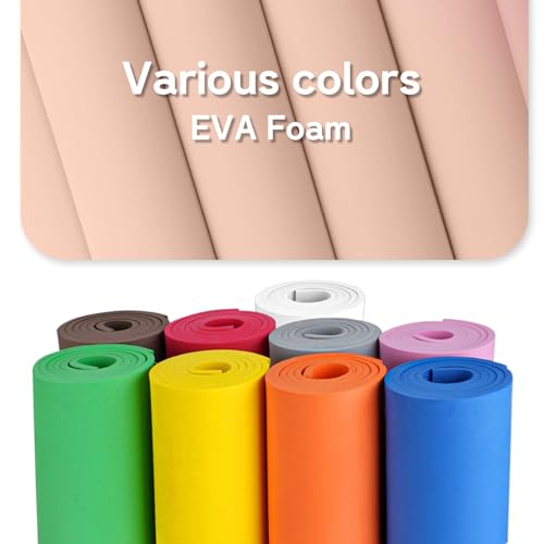 Do²ping Beige Eva Foam Sheets Roll, 10mm EVA Craft Foam 39''x13.9'' High Density 86kg/m3 for Halloween Cosplay DIY - color: Beige, size: Thickness 10mm