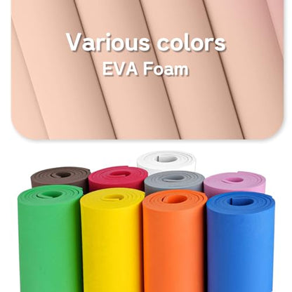 Do²ping Beige Eva Foam Sheets Roll, 10mm EVA Craft Foam 39''x13.9'' High Density 86kg/m3 for Halloween Cosplay DIY - color: Beige, size: Thickness 10mm