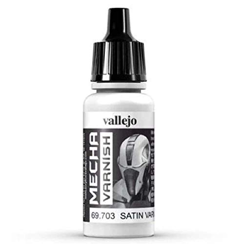Vallejo Mecha Satin Varnish 17ml Painting Accessories - color: Mecha Satin Varnish, size: 0.57 Fl Oz (Pack of 1)