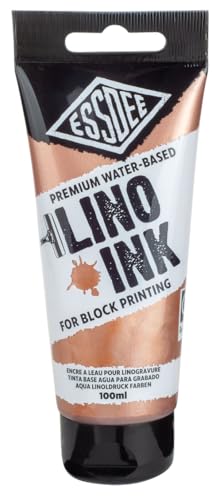 Essdee Block Printing Ink, Metallic Bronze, 100ml - color: Metallic Bronze
