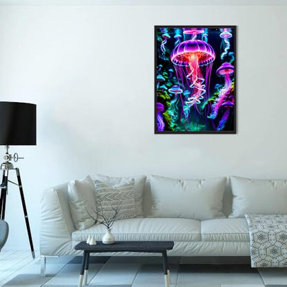 Zythron Diamond Art Kits for Adults,Glowing Jellyfish Diamond Painting Kits - color: Jellyfish