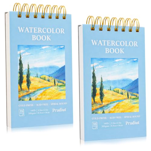 2 Pack Watercolor Paper Pads, 3.5 x 5.5 in, 35 Sheets, 140 Lb Cold Press - size: 2 Pack/3.5x5.5 Inch