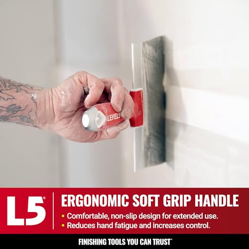 8" Soft-Grip Stainless Steel Taping Knife - LEVEL5 | Pro-Grade | Metal Hammer End | 5-134 - size: 8"